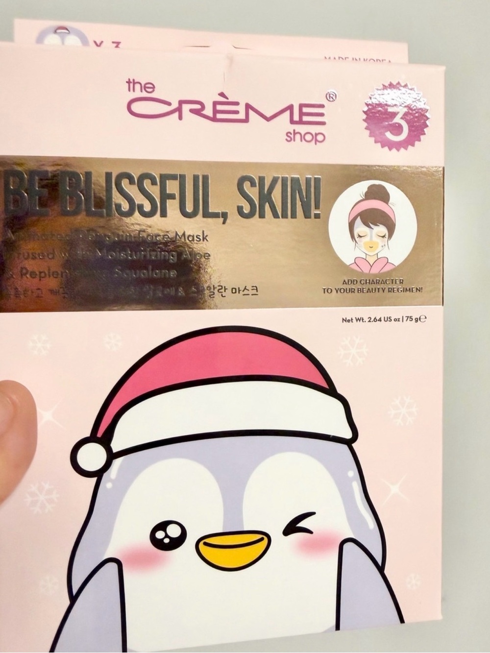The Crème Shop Pink Penguin Moisturizing Face Mask - Hydrating Treatment